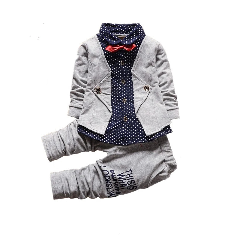 Fashion Boys Gentleman Suits for Wedding Kids Birthday Gift Party Child Clothing Sets Blazer Pant 2pcs School uniform Clothes 231228