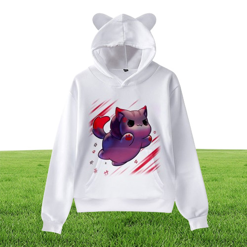 Aphmau Merch Kids Hoodie for Boys Girls Harajuku Sweatshirt Streetwear Hip Hop Kawaii Cat Ear Pullover Hooded Jacket Cosplay