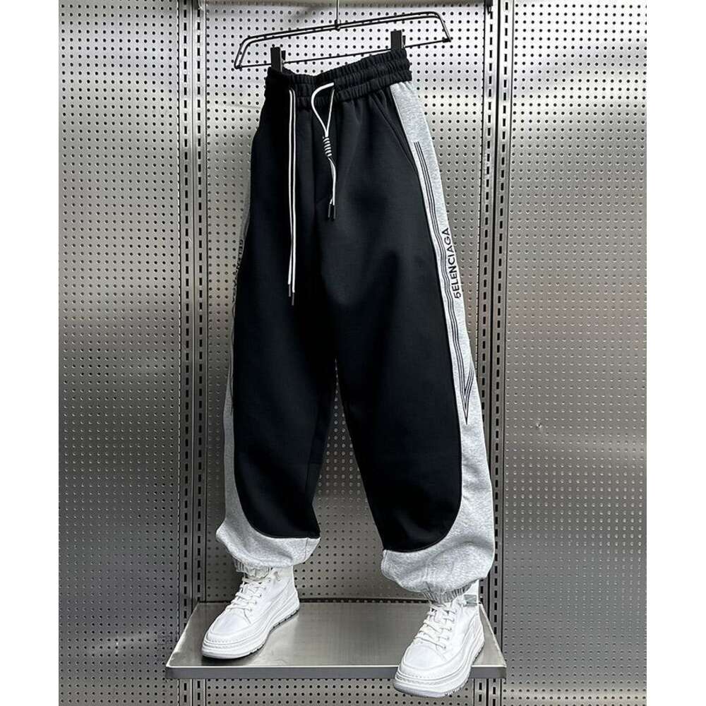 Outdoor Jogger Sweatpants Fashion Street Patchwork Harem Bloomers Autumn Wide Leg Trousers High Quality Brand Men's Pant