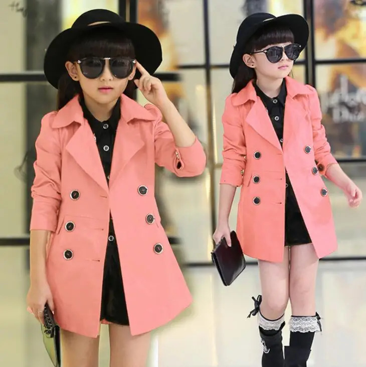 Spring Autumn Jacket For Girls Coat Teenage Children Outerwear Clothes Windbreaker 4 6 8 10 12 14 Year 231228