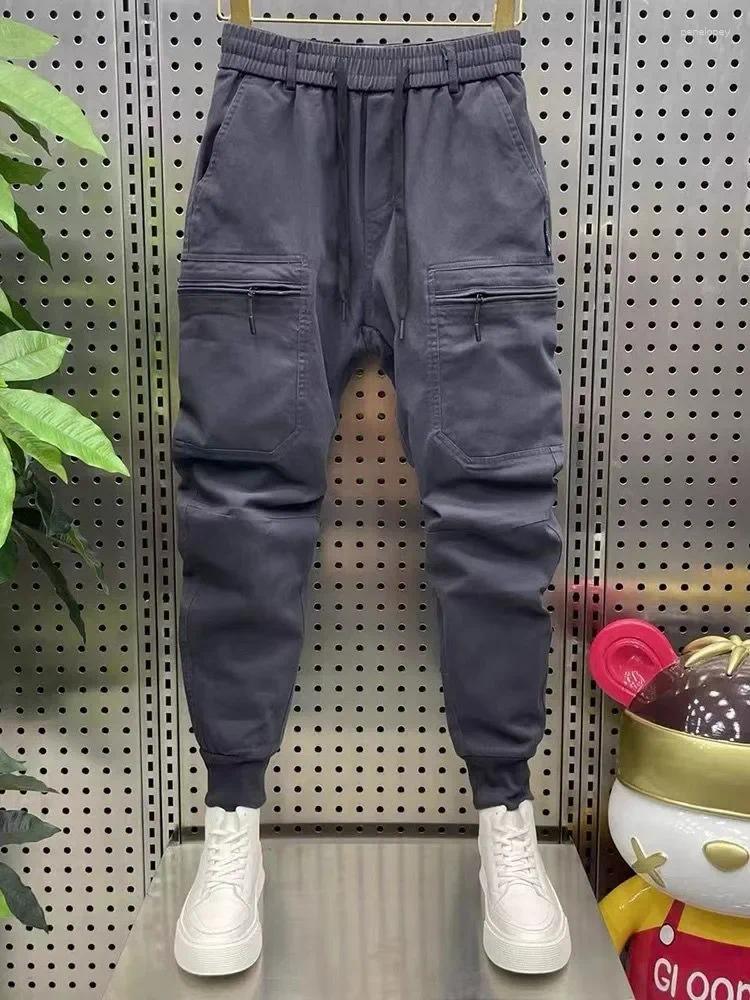 Men's Pants Casual Harem Cargo Multi-zip Pencil Trousers Latest Men Clothing