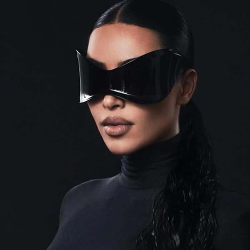 2023 Fashion Oversized Outdoor Sunglasses For Women Goggle Y2K Sun Glasses Men Black Shades Female Mirror 231227