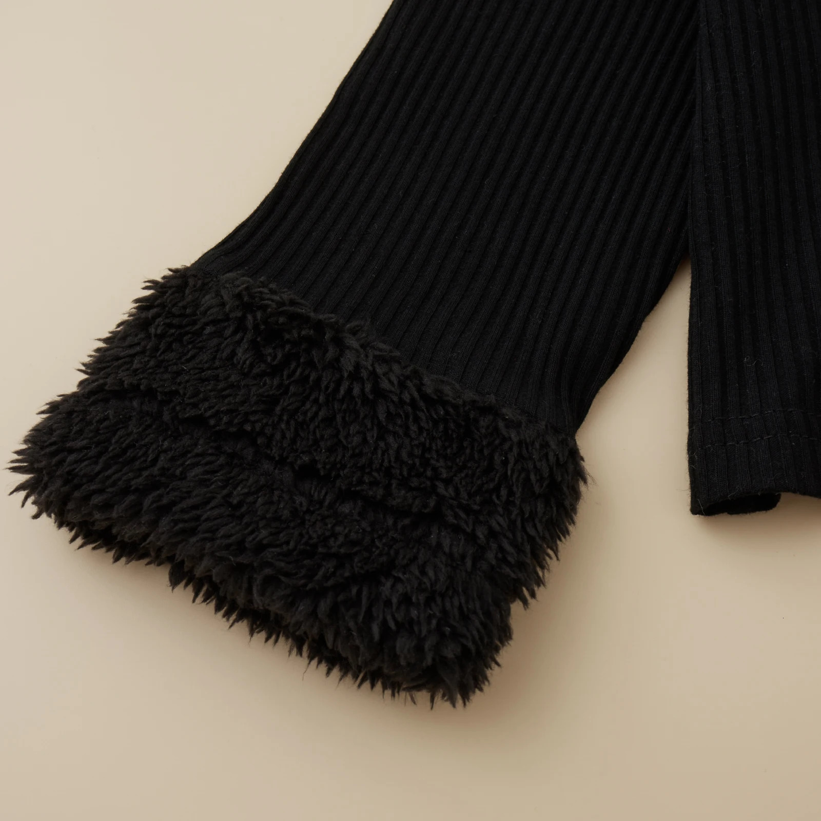 Toddler Baby Girls Knitted Tracksuits Casual Autumn Winter Lapel Button Long Sleeved Jacket Pants Children Plush Outwear Set 231228