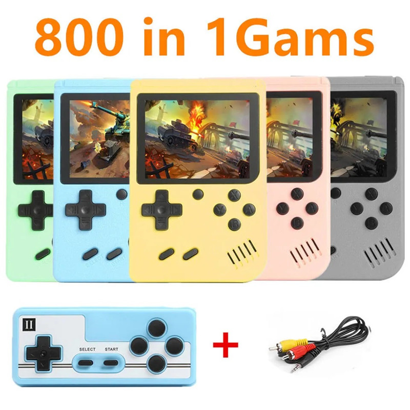 400/500/800 in 1 Retro Video Game player Support Two Players 8 Bit 3.0 Inch Colorful LCD Mini Handheld Macaroon Game Console