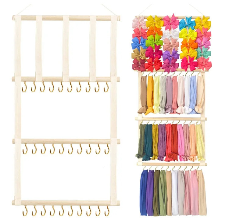 Headband Holder Head Bands Organizer for Girls Baby Headbands Hair Accessories Organizer Storage Wall Hanging Decor for Room 231228