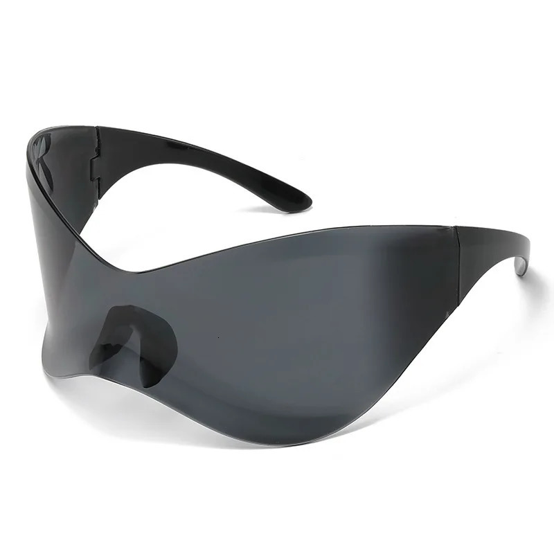 2023 Fashion Oversized Outdoor Sunglasses For Women Goggle Y2K Sun Glasses Men Black Shades Female Mirror 231227