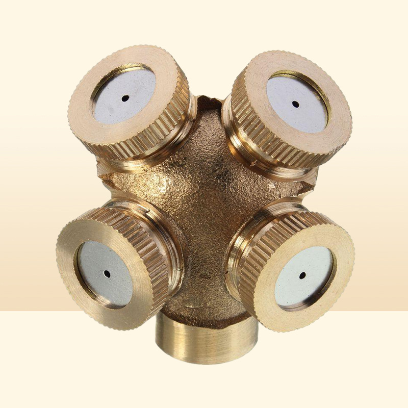 Hole Adjustable Brass Spray Misting Nozzle Garden Sprinkler Irrigation Fitting Watering Equipments6489418