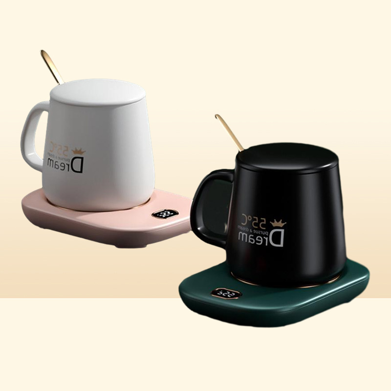 Mats Pads ABS Temperature Display Electric Coffee Mug Warmer Pad Heating Insulation Useful Constant1250533