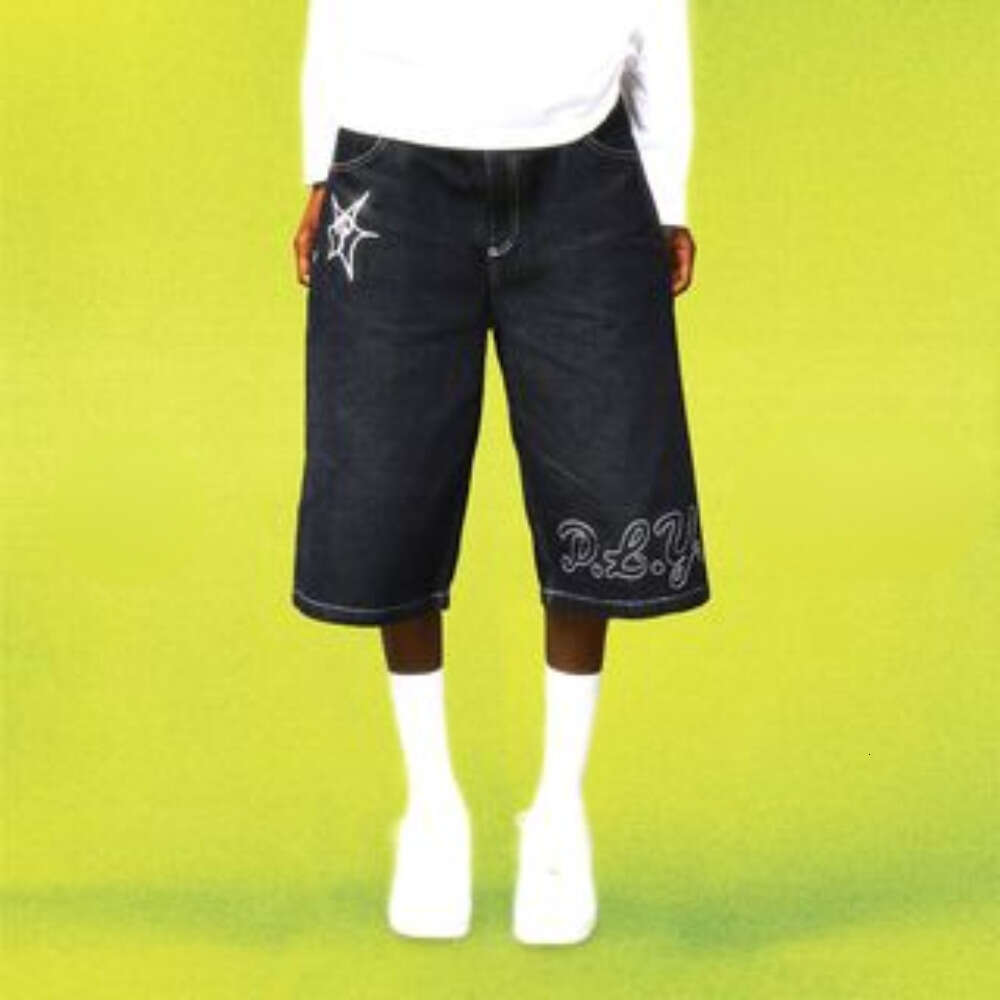 Y2k Men's Women's Haruku Hip Hop Oversized Baggy Denim Gym 2023 Summer New Punk Rock Gothic Basketball Shorts
