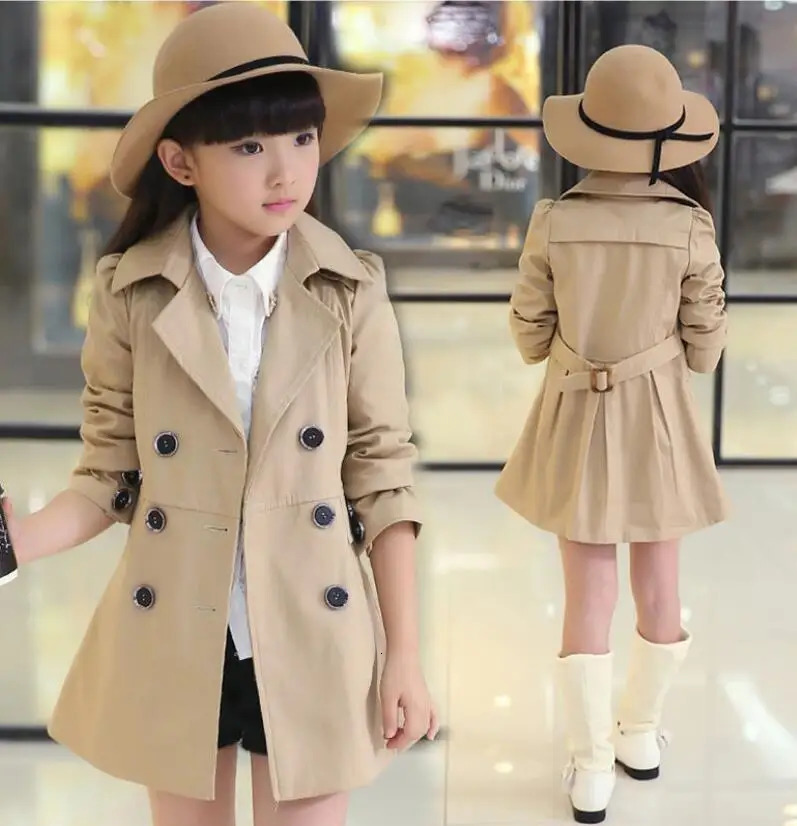 Spring Autumn Jacket For Girls Coat Teenage Children Outerwear Clothes Windbreaker 4 6 8 10 12 14 Year 231228