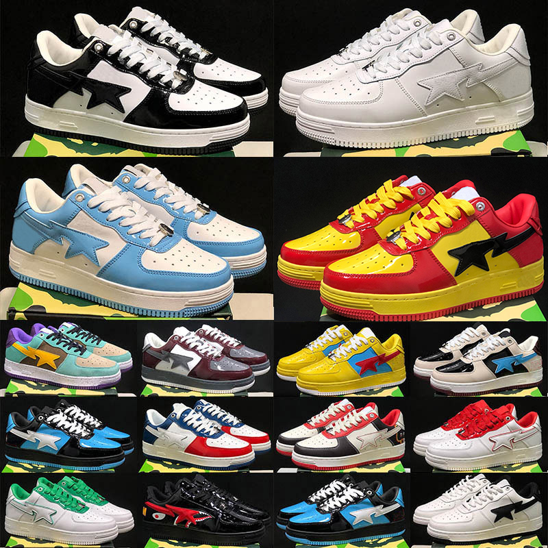 Designer Casual sk8 sta Shoes Grey Black stas SK8 Color Camo Combo Pink Green ABC Camos Pastel Blue Patent Leather M2 With Socks Platform Sneakers Trainers 36-45