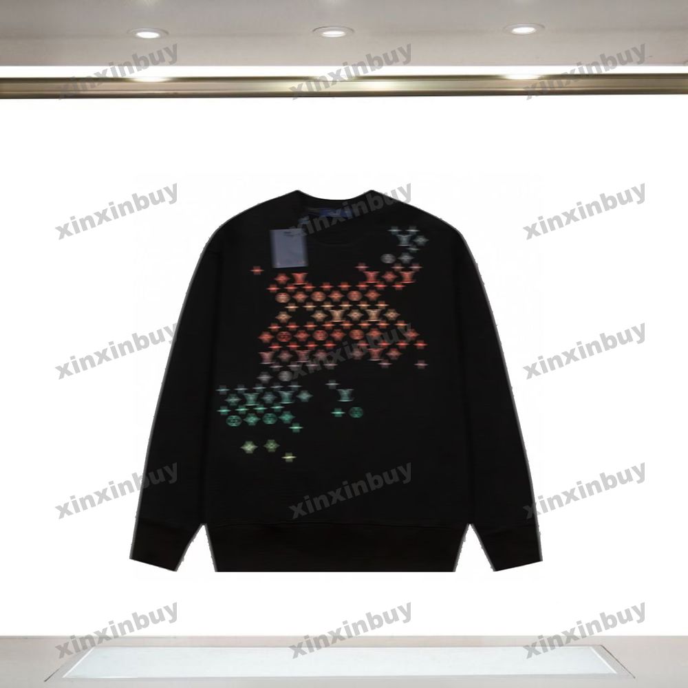 xinxinbuy Men designer Hoodie Sweatshirt Gradient embroidery 1854 long sleeve women blue Black white gray XS-2XL