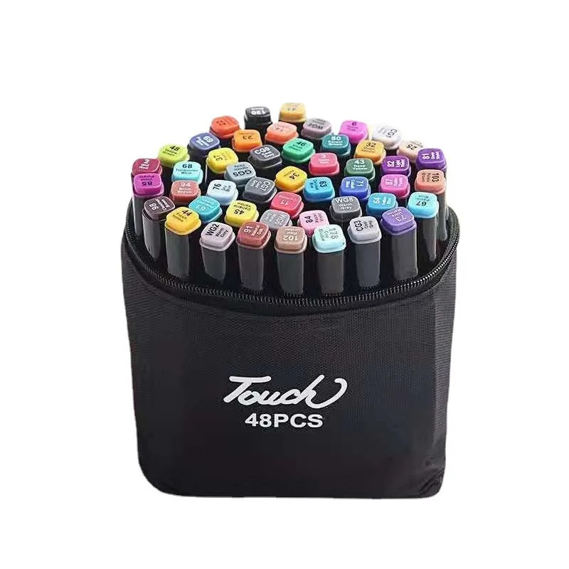 Double Headed Marker Set Colouring Markers Drawing Alcohol Marker Oily Sketching Draw Aesthetic School Supplies Stationery 231227