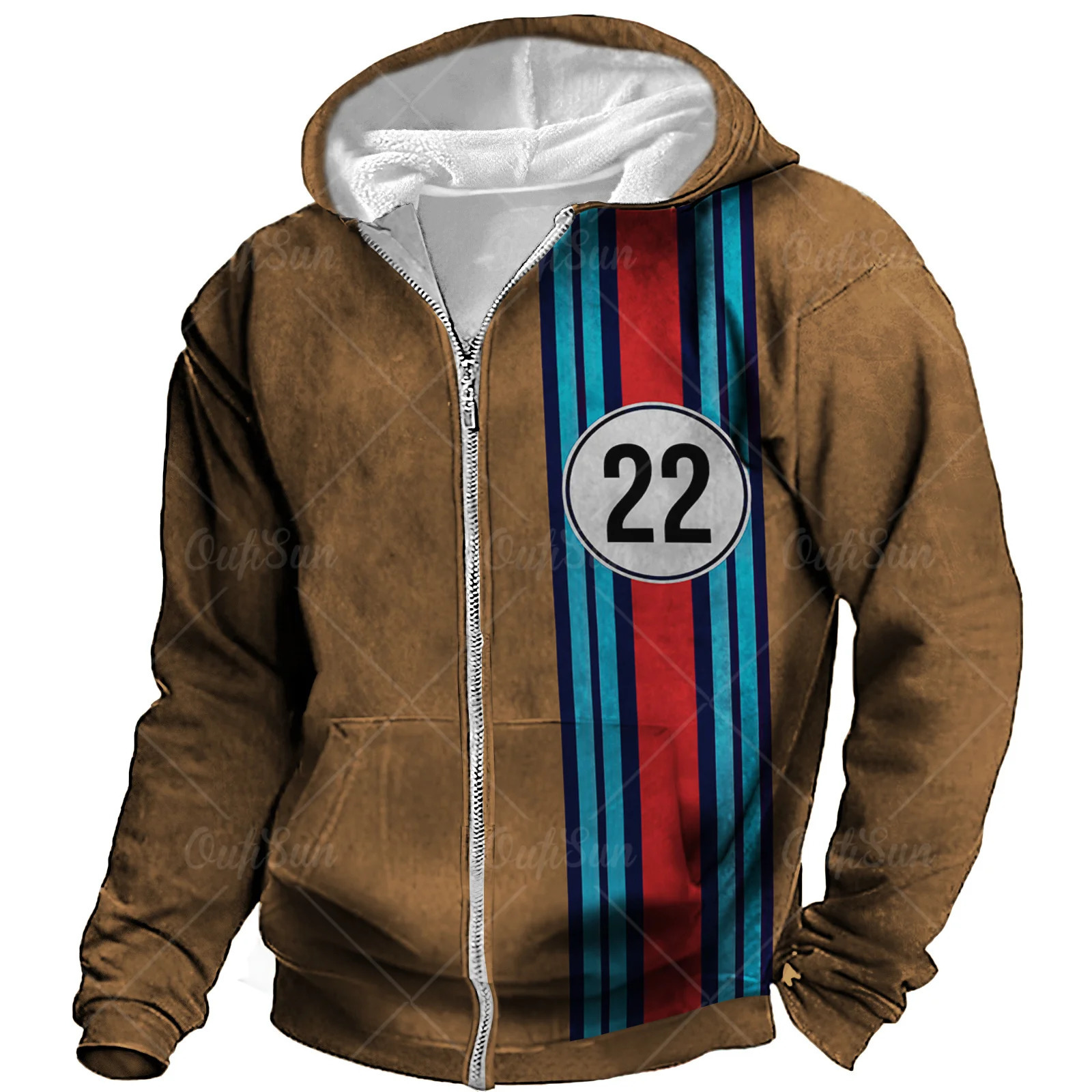 Vintage Long Sleeve Zip Up Hoodies For Man Oversized Pullover Men's Hoody In WinterAutumn Male Clothes High Quality Hooded 231228