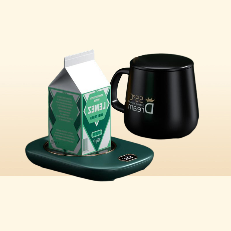 Mats Pads ABS Temperature Display Electric Coffee Mug Warmer Pad Heating Insulation Useful Constant1250533