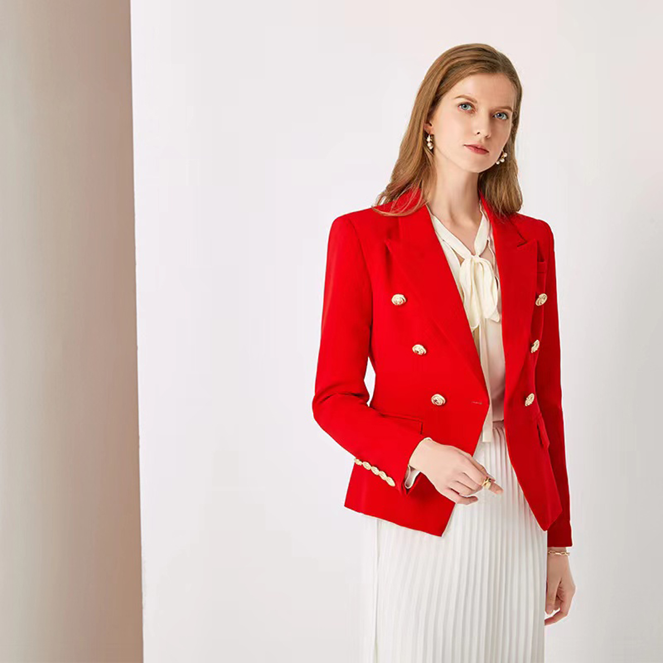 Womens Suits & Blazers Woman Office Suit Jacket Formal Outfit Pockets Sequins Animal Print Design Lady Outwear Plus Size S-XXL 22 Models For Options M