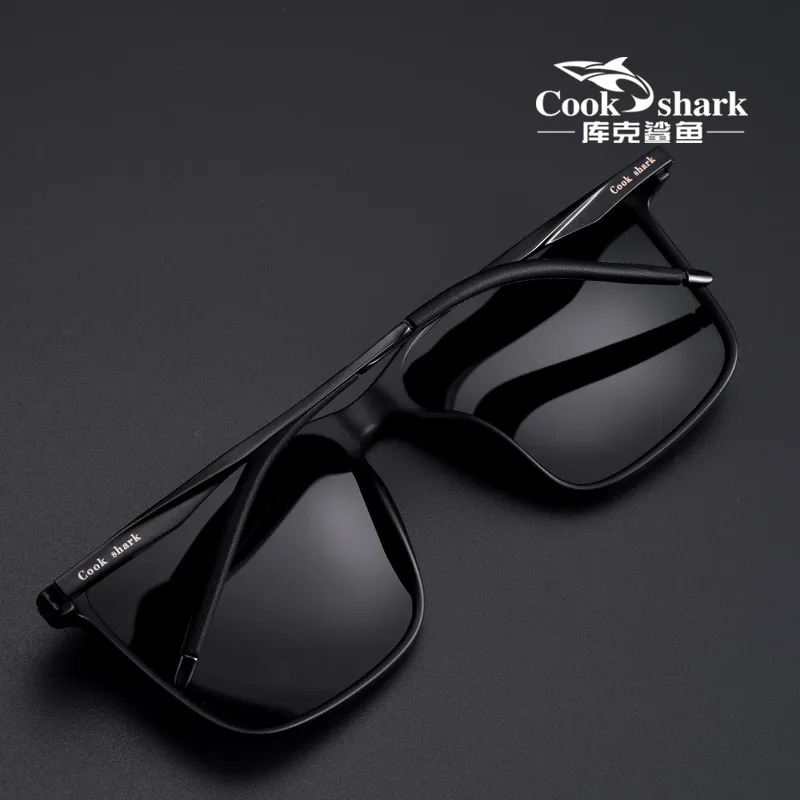 Cook Shark polarized sunglasses men's sunglasses women's UV protection driving special color-changing glasses trend personality 231228