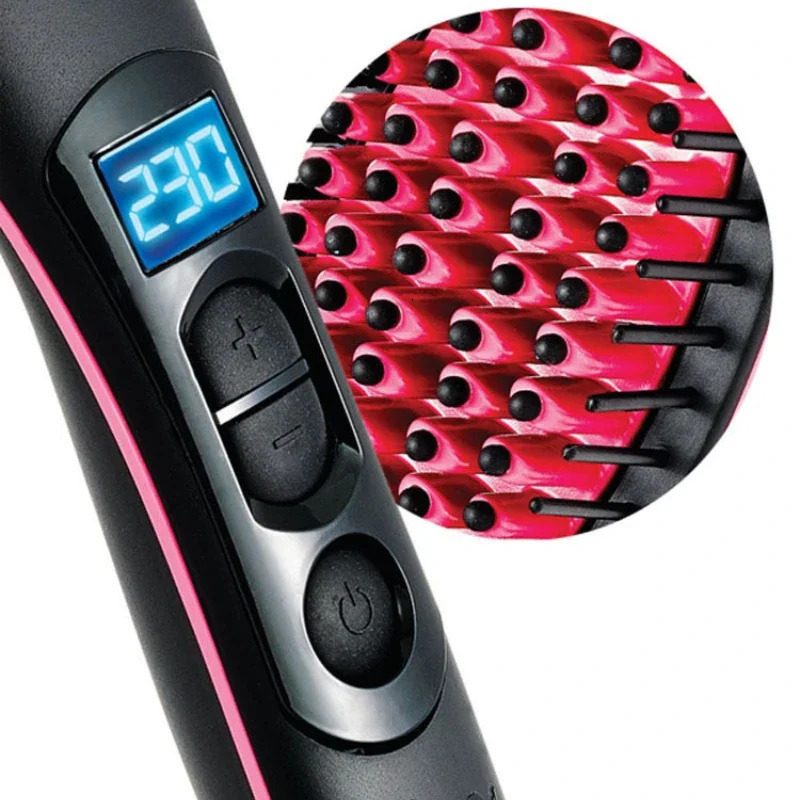 Electric Heating Comb Professional Hair Straightening Brush Adjustable Temperature Hair Straightener Women's Hair Comb 231227