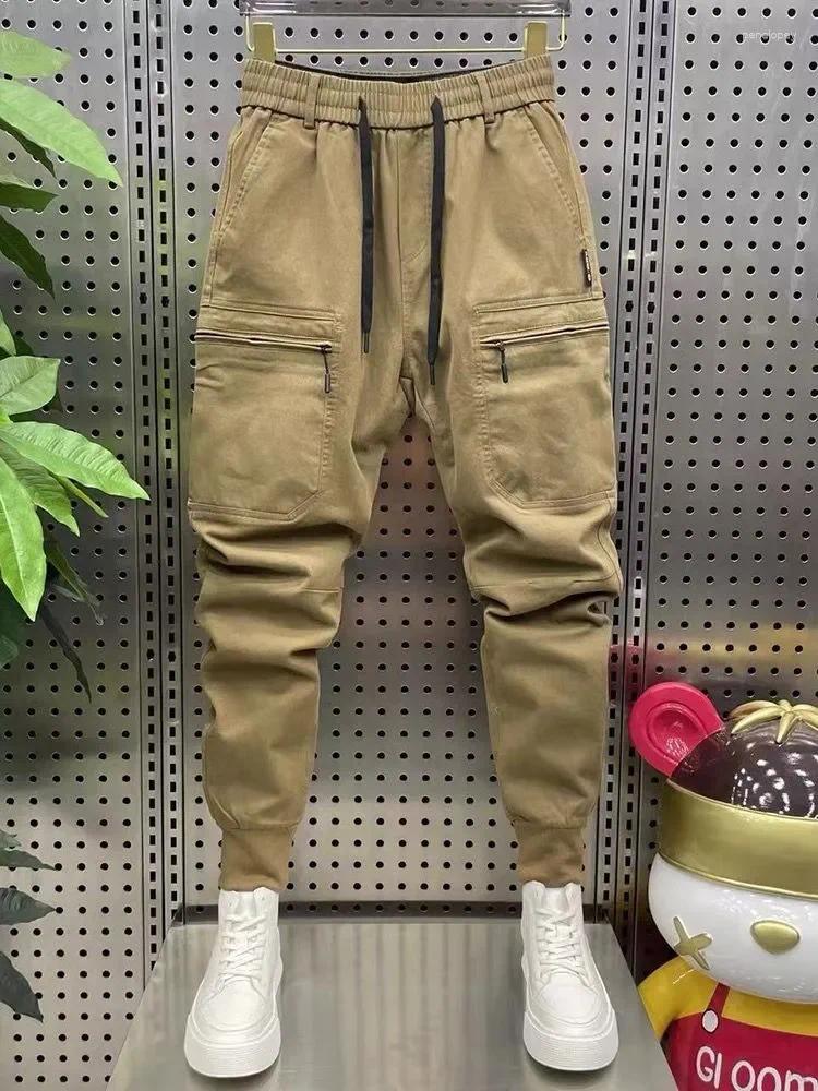 Men's Pants Casual Harem Cargo Multi-zip Pencil Trousers Latest Men Clothing