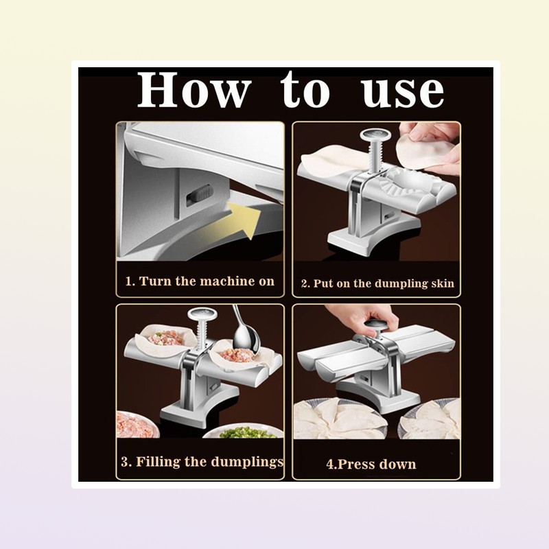 Other Kitchen Tools Double Head Fully Automatic Dumpling Maker Mould Quickly Make Dumplings Empanadas Ravioli Making Mould Kitchen8671466