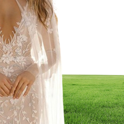 Berta Mermaid Wedding Dresses With Wrap Deep V Neck Backless Sexy Beach Wedding Dress Long Sleeve Lace Appliqued Bridal Gowns