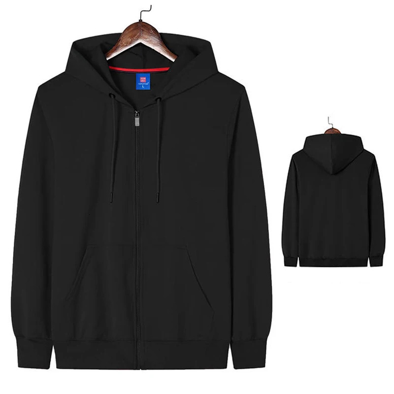 Classic Blank Zip Up Hoodies Unisex Fashion Zipper Hoodie Men Zipup Plain Hooded Sweatshirt For Sudadera Con Capucha Felpo 231228