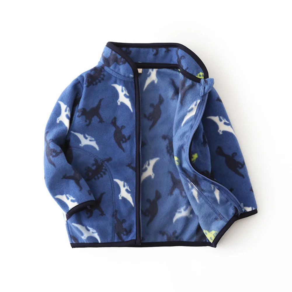 Jumping Meters Arrival Dinosaurs Zipper Boys Girls Jackets Coats Fahion Pockets Children s Outwear Fleece Kids Clothes 231228