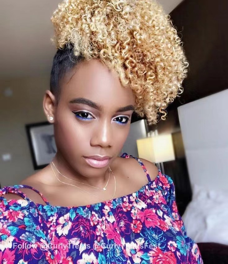 Honey blonde kinky curly pony tail hair piece puff afro bun drawstring clip ins raw virgin brazilian hair extension hairpiece blond clip in ponytail c