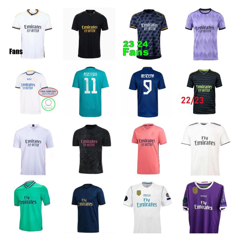 16 17 18 19 20 21 22 23 24 BENZEMA reAL mADRIds Soccer Jerseys Retro MODRIC BELLINGHAM KROOS Ronaldo Marcelo 2023 2024 VINI JR CAMAVINGA Sergio Ramos football shirt