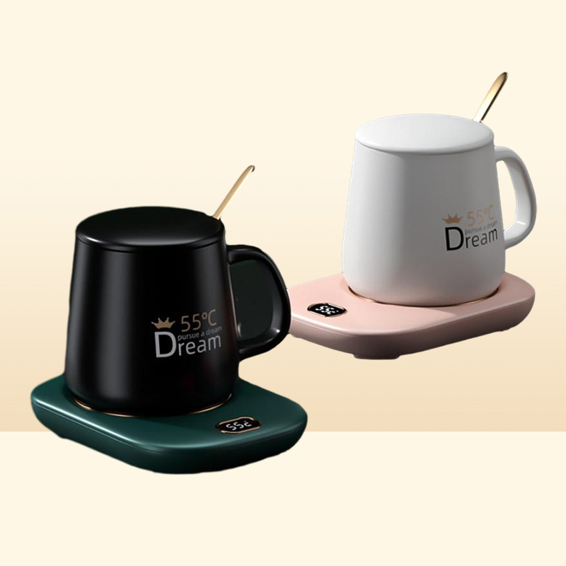 Mats Pads ABS Temperature Display Electric Coffee Mug Warmer Pad Heating Insulation Useful Constant