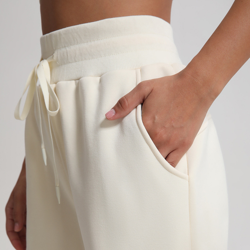 2025--Women Yoga Plush Ninth Pants Push Fitness Leggings Soft High Waist Hip Lift Elastic Casual Jogging Pants 5 Colors metal tag