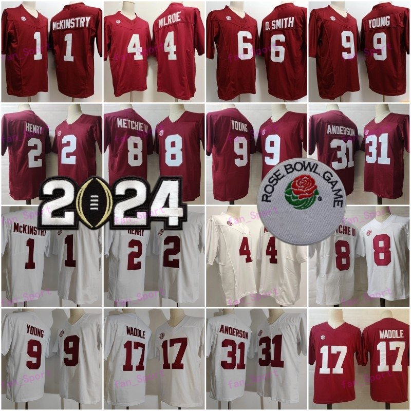 Alabama College Football Jersey 4 Jalen Milroe 9 Bryce Young Kool-Aid McKinstry 17 Jaylen Waddle 31 Will Anderson 8 John Metchie III 6 DeVonta Smith 2 Derrick Henry
