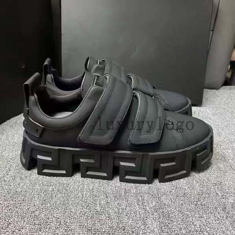 Designer GRECA PORTICO lace sneakers men low top shoes luxury adjustable strap chunky sole shoe 100% cow leather new arrival sneakers Greca pattern trainer 16