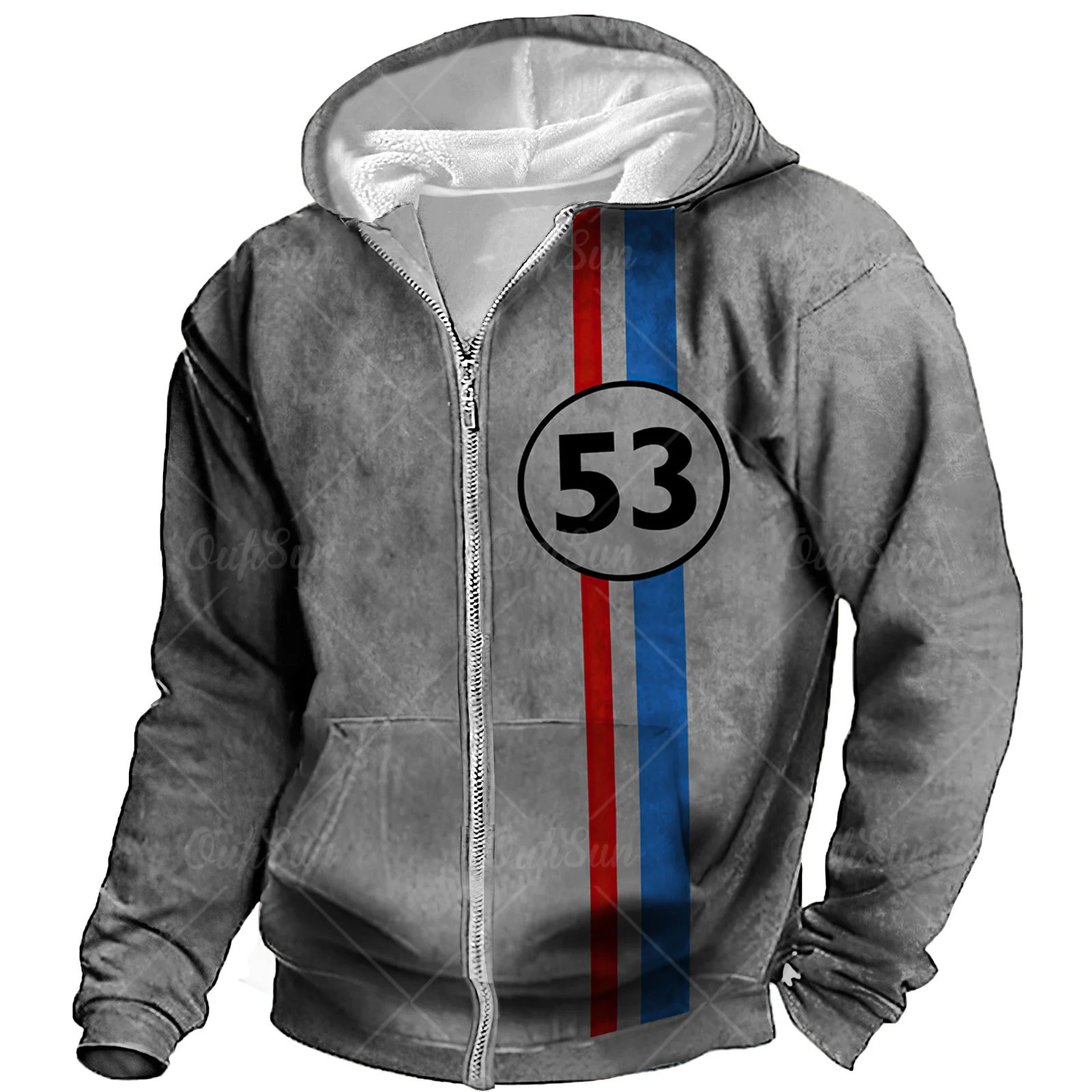 Vintage Long Sleeve Zip Up Hoodies For Man Oversized Pullover Men's Hoody In WinterAutumn Male Clothes High Quality Hooded 231228