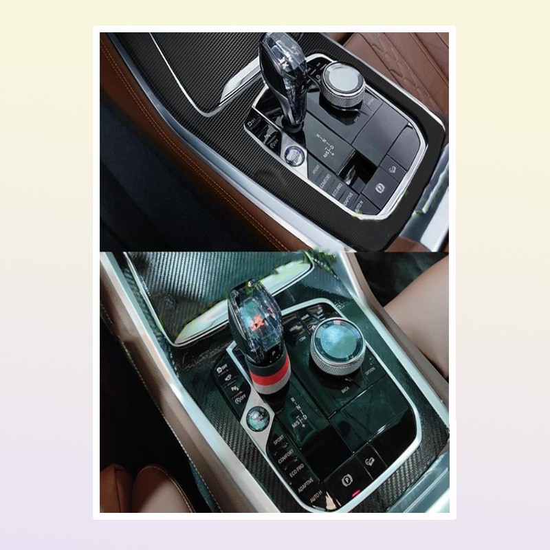 For BMW X5 F15 G05 20142021 Interior Central Control Panel Door Handle 5D Carbon Fiber Stickers Decals Car styling Accessorie