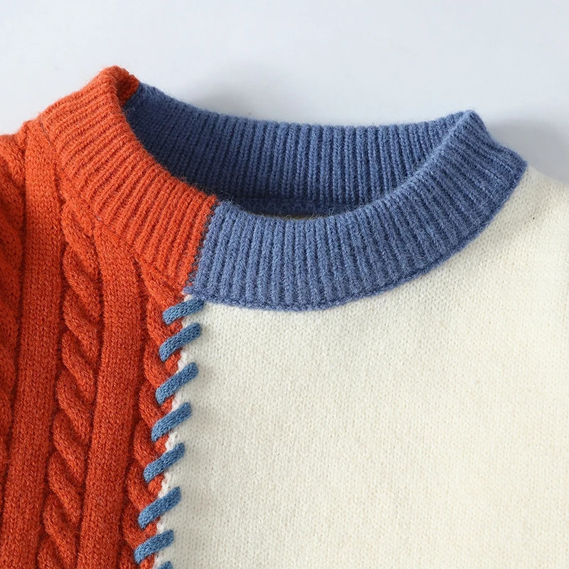 2024 Mens Streetwear Ripped Hole Fashion Sweater Korean High End Winter Hip Hop Sweaters Men Soft Warm Autumn Pullover 231228
