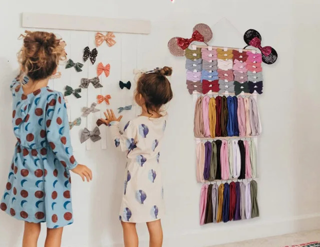 Headband Holder Head Bands Organizer for Girls Baby Headbands Hair Accessories Organizer Storage Wall Hanging Decor for Room 231228