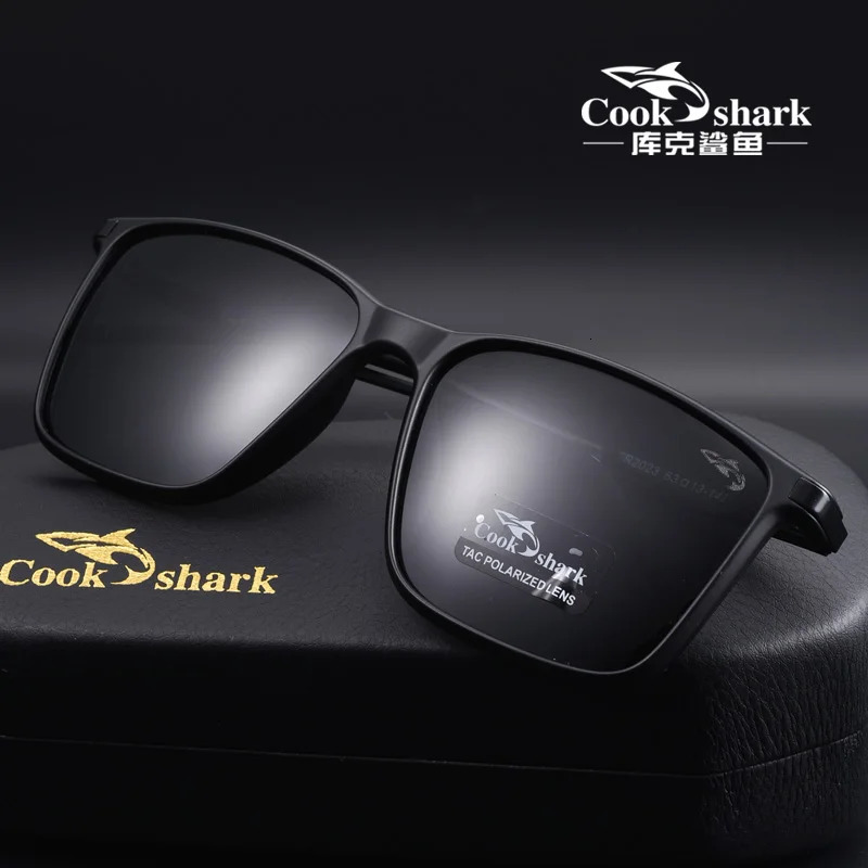 Cook Shark polarized sunglasses men's sunglasses women's UV protection driving special color-changing glasses trend personality 231228
