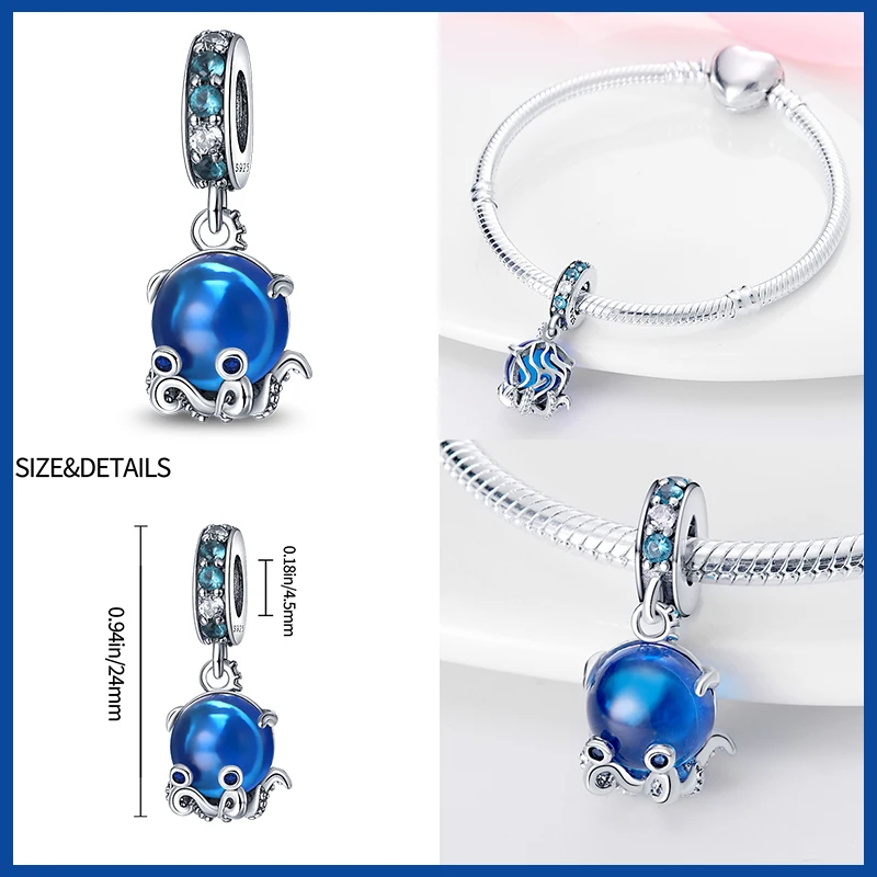 Silver Fashion Bee Astronaut Eiffel Tower Charm Bead Exquisite Fit Original Bracelet DIY Women' Birthday Jewelry Free Shipping