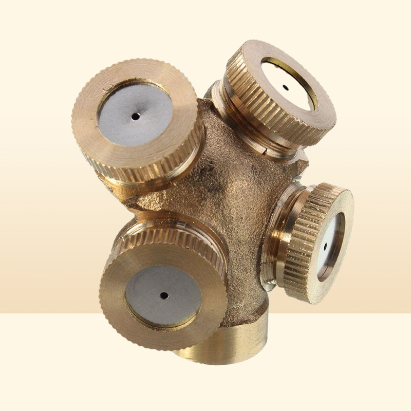 Hole Adjustable Brass Spray Misting Nozzle Garden Sprinkler Irrigation Fitting Watering Equipments6489418