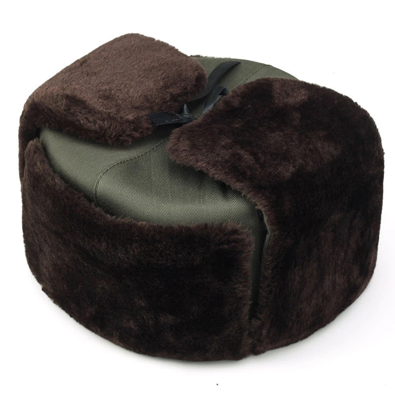 HT1892 Russian Hats Army Military Ushanka Bomber Hats Trapper Cap Winter Faux Fur Hats for Men Earflap Ski Trapper Caps 231228