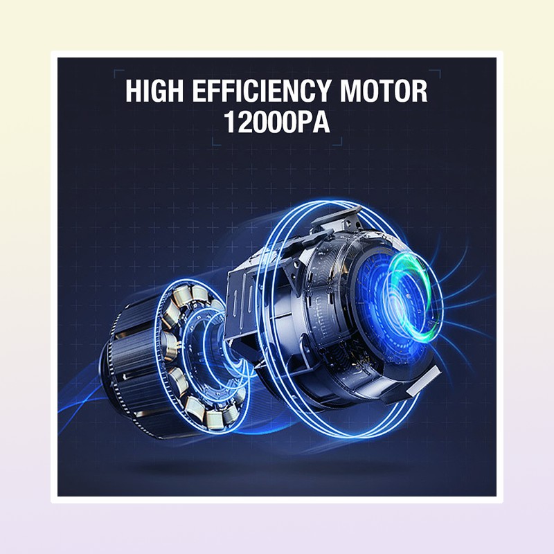 Electronics Robots 12000Pa Suction Vacuum Cleaner Cordless USB Chargable Handheld Vacuum Cleaners Floor Mop Dust Collector Aspirat