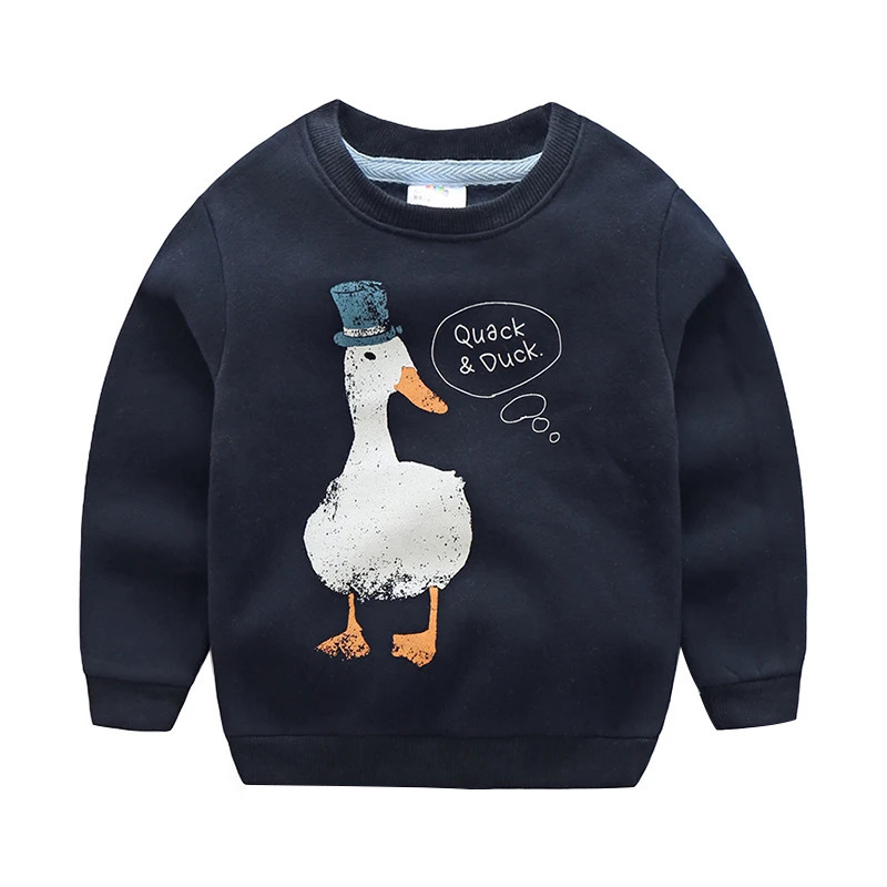 Spring Autumn Korea Style 2 3 4-10 Years Children'S Birthday Gift Long Sleeve Cartoon Animal Print Kids Baby Boy Sweatshirt 231229