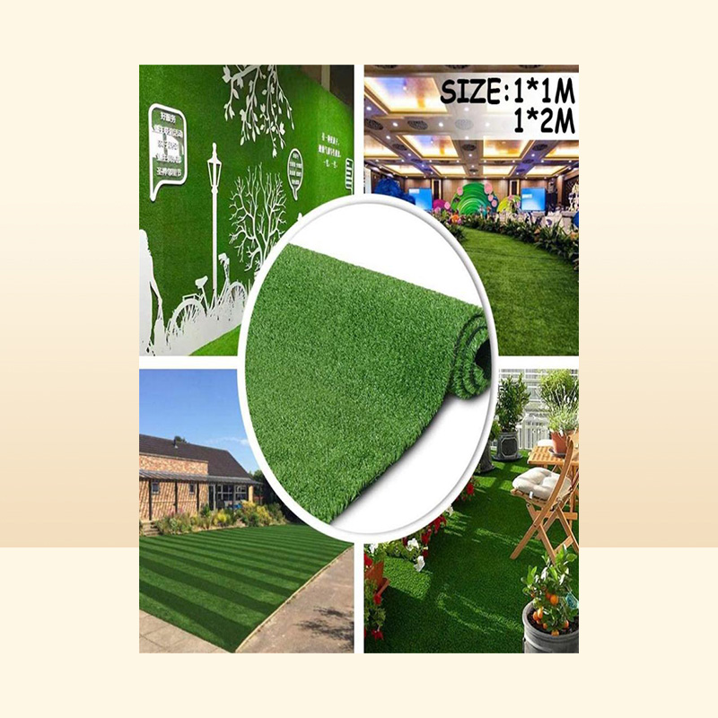 Decorative Flowers Outdoor Artificial Lawn Carpet Plastic Balcony School Green Cesped Jardin Exterior Garden Decor8669673