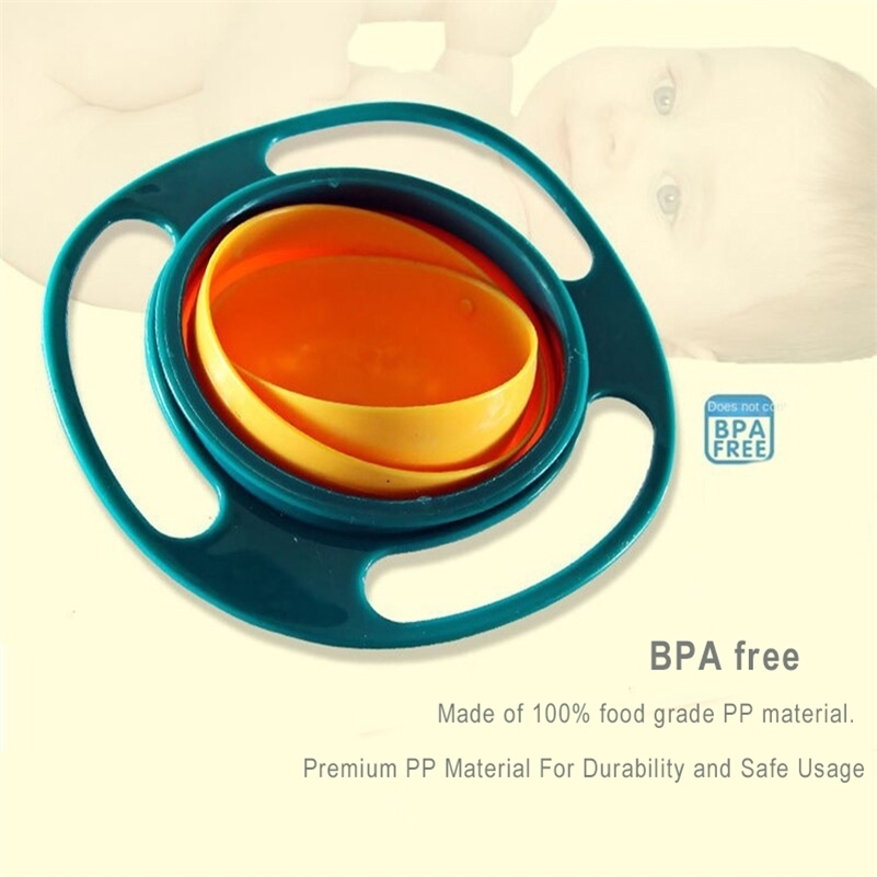 Universal Children Rotary Balance Novelty 360 Rotate Spill Proof Feeding Dishes Baby Training Toy 231228