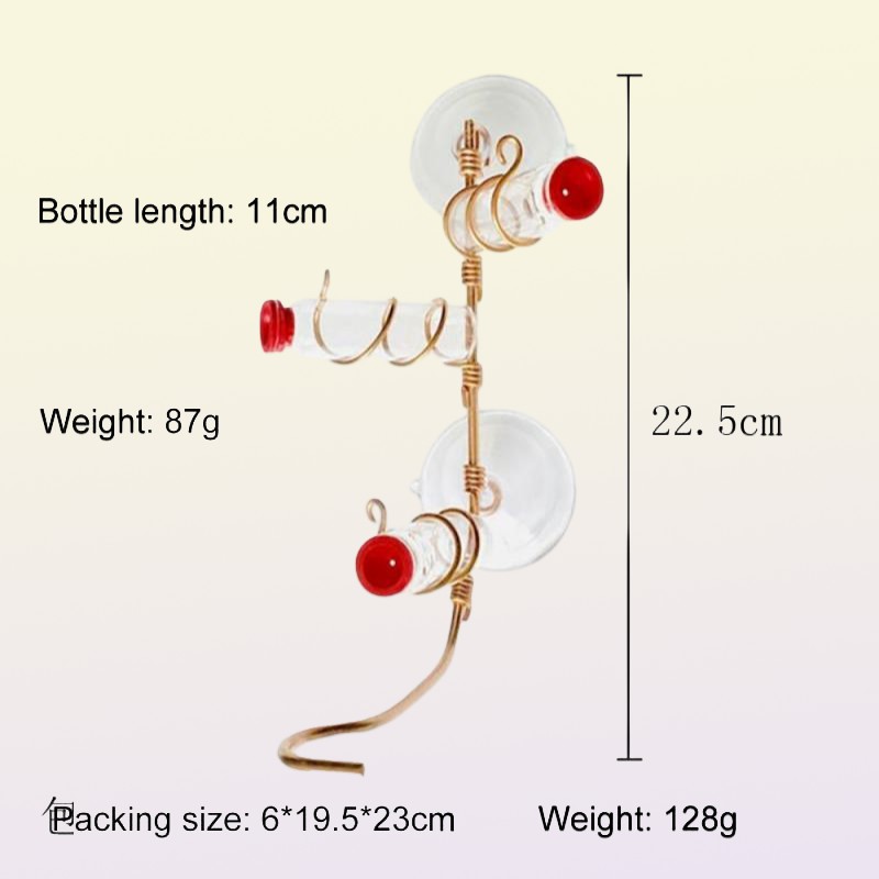 Other Bird Supplies 1pcs Window Hummingbird Feeder Sweet Feeders Creative Animal Suction Cup Feeding Glass Decoration2705995