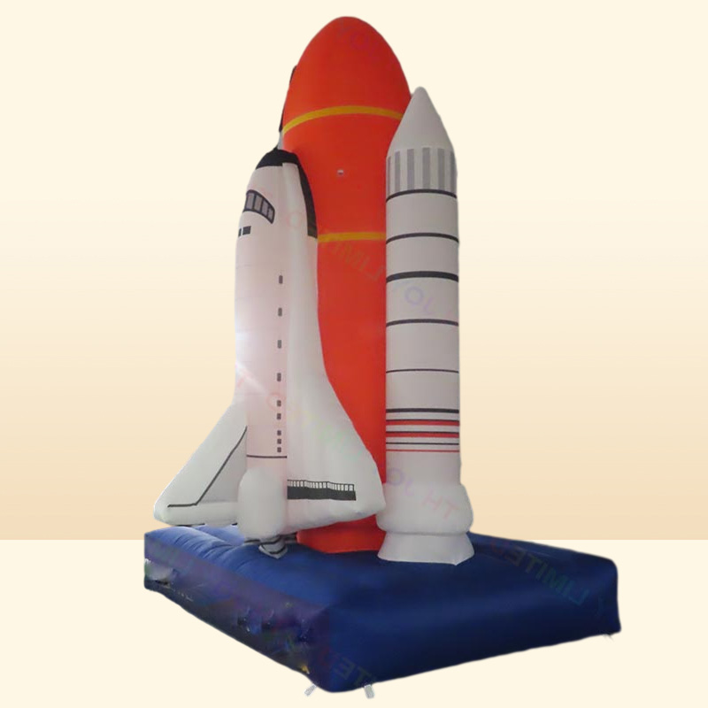 outdoor activities 4m High Giant inflatable spaceship space shuttle Rocket model for advertising