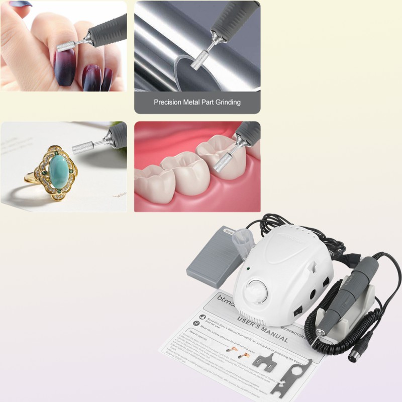65W Manicure Machine 35000RPM Handpiece Polish Electric Nail Drill for Set File 220308