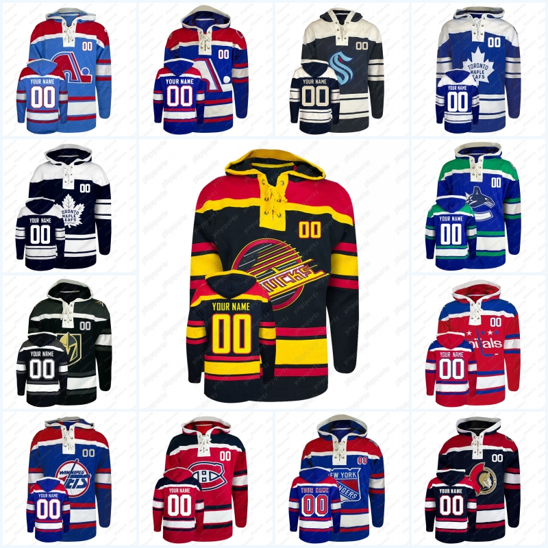 Custom Hockey Hoodies 2024 Fashion Men Customize Style Any name Any number Hot Jersey