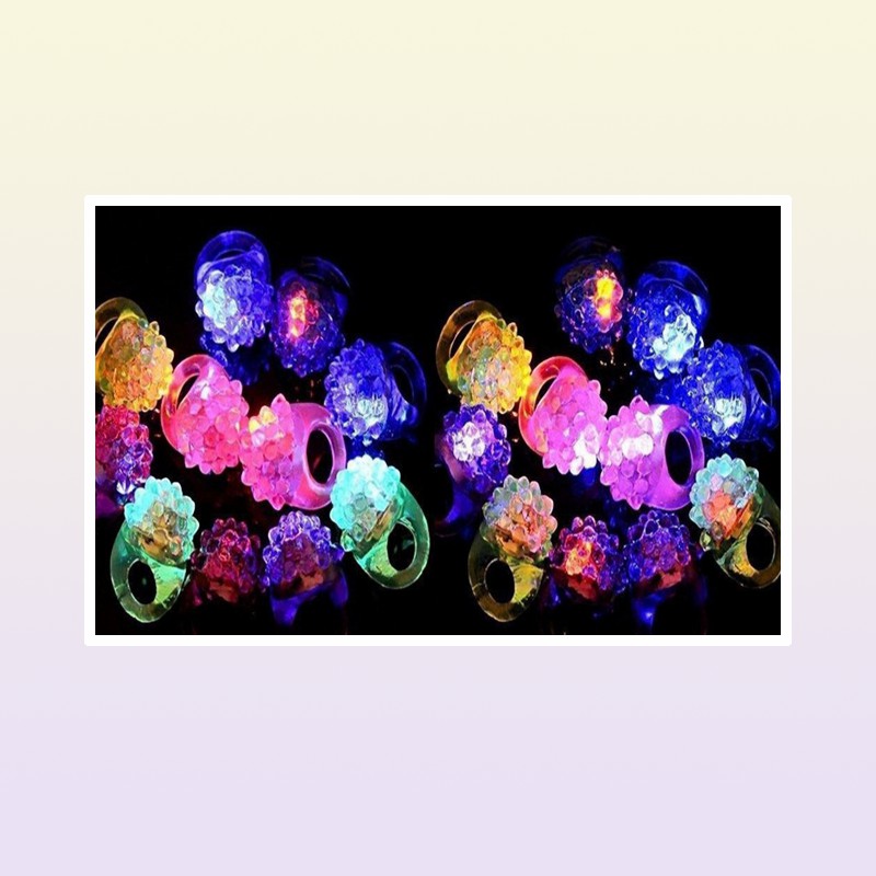 LED Gloves Glowing Ring Flashing Light Up Bumpy Toys Finger Lights Party Favor Blinking Jelly Rubber s 15pcs30pcs a pack 220827